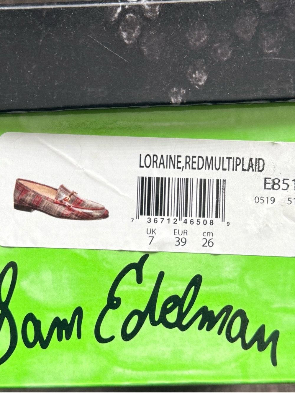 Sam Edelman Red Plaid Loafers with Gold Bit - Picture 4 of 4